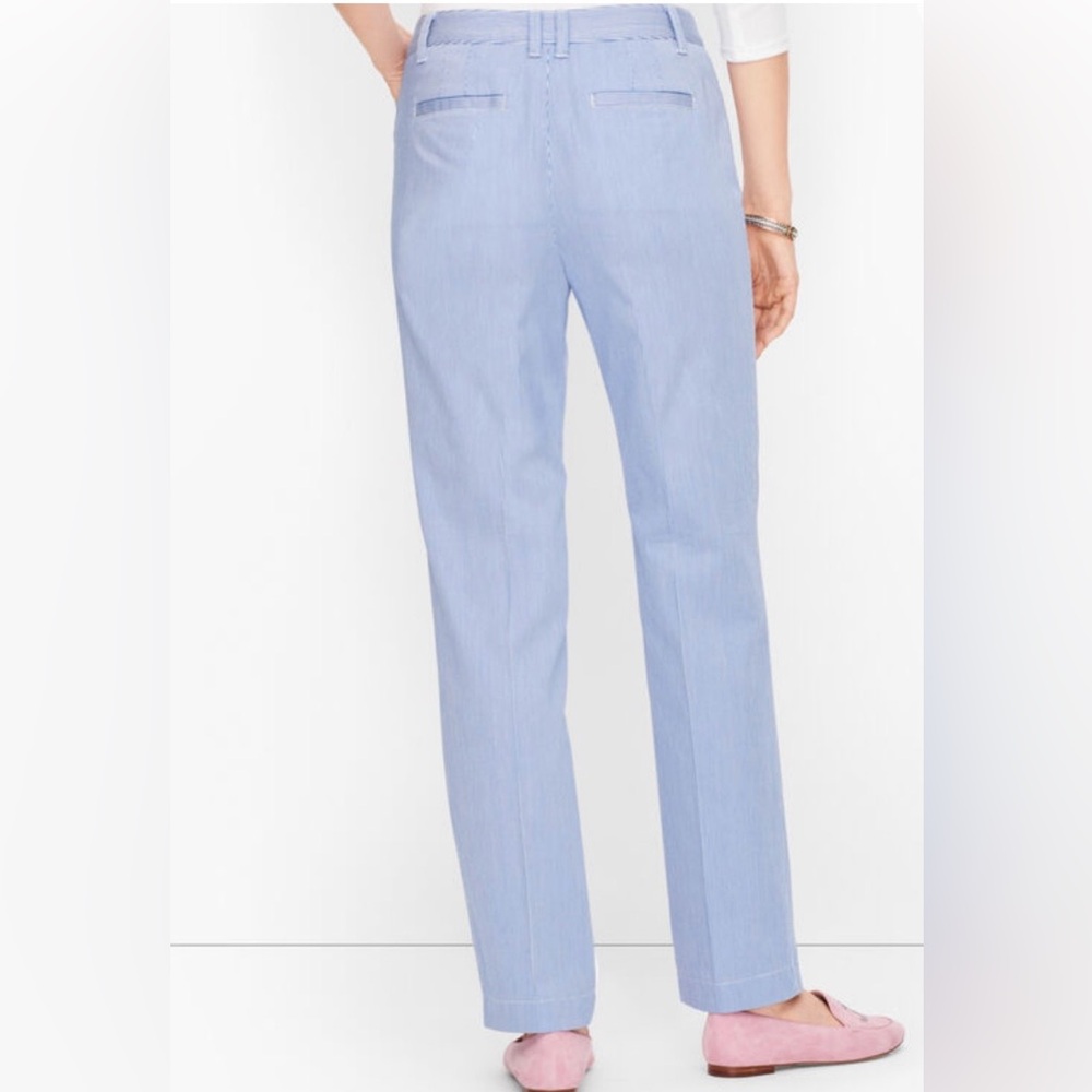 Talbots Stretch Cotton Curvy Fit Pinstripe Chinos size 12P - Picture 2 of 13